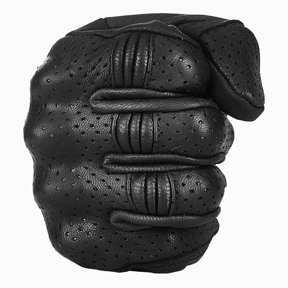 Leather Motorbike Gloves - Image 5