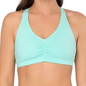 Women Adjustable Shirred Front Racerback Sports Bra