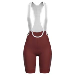 Women Cargo Bib Shorts Red