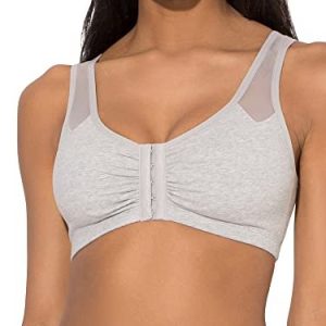 Women Comfort Front Close Sport Bra With Mesh Straps